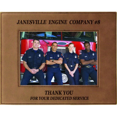 Dark Brown Leatherette Frame (5" x 7'')