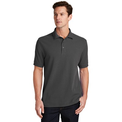 Port & Co Combed Ring Spun Pique Polo.