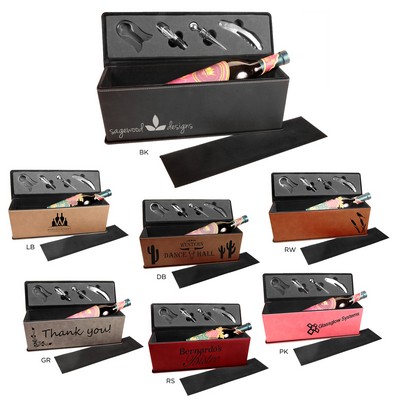 Leatherette Wine Box (Light Brown)