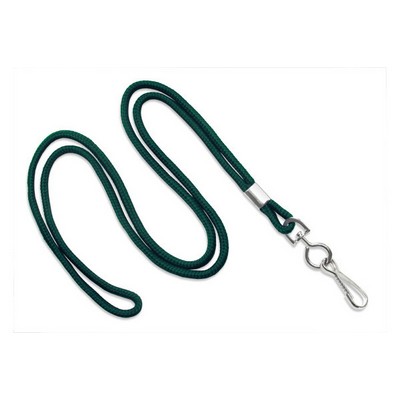 1/8" Blank Lanyard w/Swivel Hook (Forest Green)