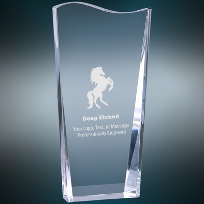 7 3/4" Crystal Facet Wave Award