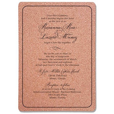4.5" x 6" Cork Leatherette Cards or Invitations