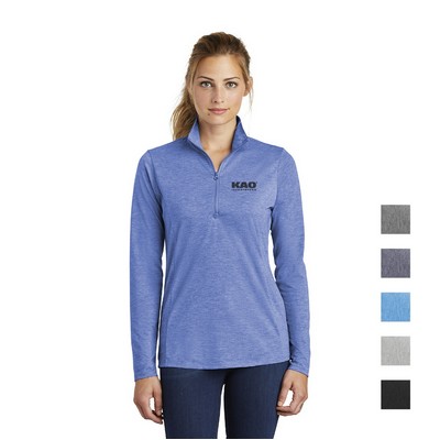 Sport-Tek® Women's PosiCharge® Tri-Blend Wicking 1/4-Zip Pullover
