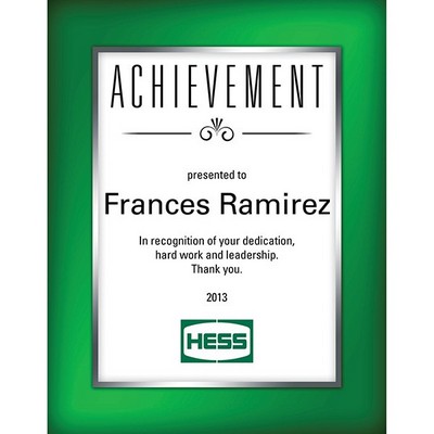 7" x 9" Splash of Color Plaque - White & Green