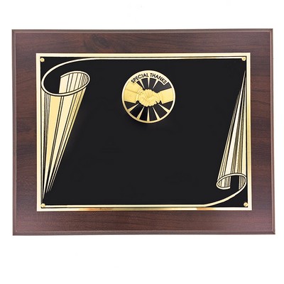 Award Plaque w/Special Thanks Medallion (8" x 10")
