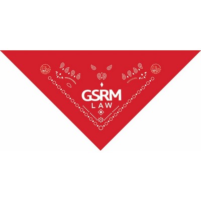 USA Made XL Size Pet Bandanna Triangle 27" x 27" x 38" 100% Cotton (6) Stock Dyed Colors