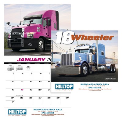HotLine® Products 18-Wheeler Wall Appointment Calendar - Stapled
