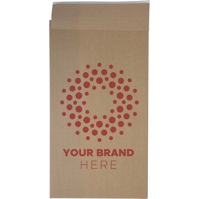 One Color Dura-Bag Expandable Natural Paper Mailer (10" W x 19" H x 3.75" D)