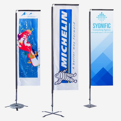 Custom 11' X 2.5' Large Rectangle Flag Banners