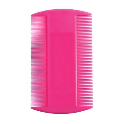 Pink Neon Flea Comb (3.5" x 2.063")