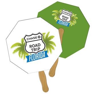 Stop Sign Hand Fan Full Color (2 Sides)