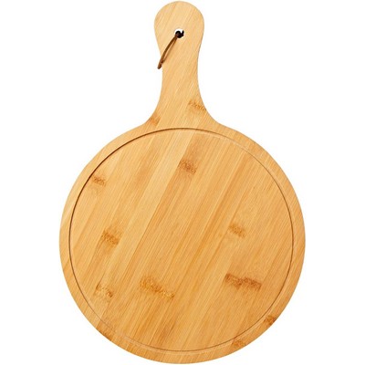 Customized Wooden Round Flat Fruit Pizza Serving Board Tray