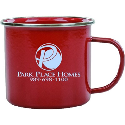 17 Oz. Stainless Steel Abilene Enamel Campfire Mug