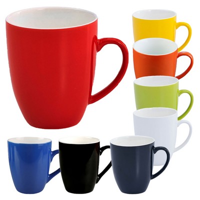 12 Oz. Two-Tone Glossy Bistro Ceramic Mug