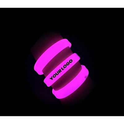1" Glow In The Dark Silicone Wristband