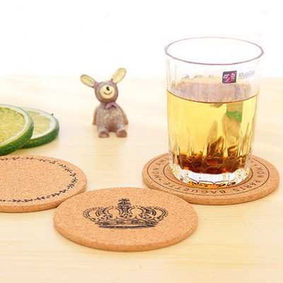 4" Econo Cork Round Coaster