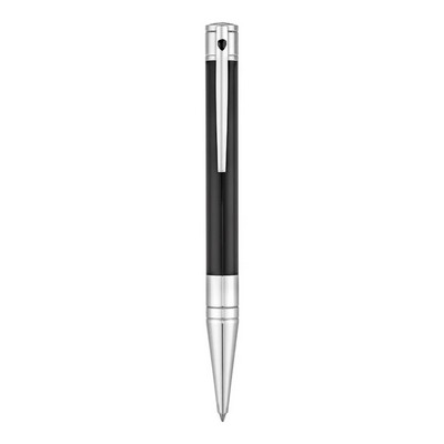 Luxury Line S.T.Dupont 'D' Initial Collection Black & Chrome Ball Point