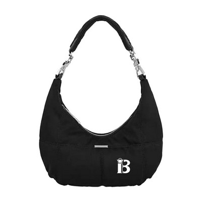 Polyester Vintage Black Cloud Tote Bag