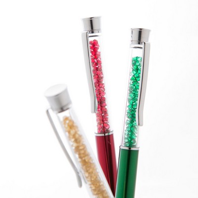 Crystal-II Twist Action Ballpoint Pen with Matching Crystals
