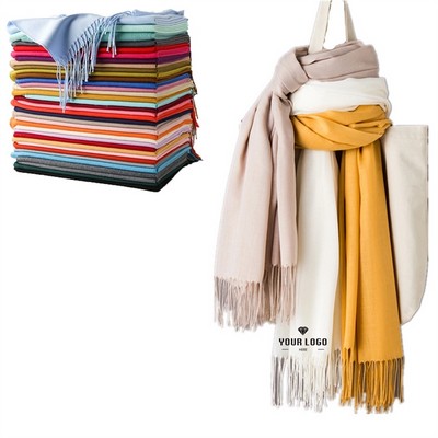 Soft Scarf Shawl W Fringes