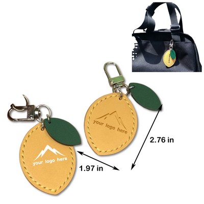 Lemon Leather Keychain