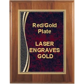 Cherry Plaque 8" x 10" - Red/Gold 6" x 8" Patina Marble Plate