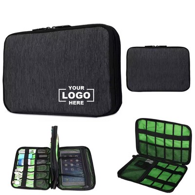 Custom Mesh Travel Organizer: Breathable bag for electronics, cables and tech accessories.
