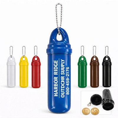 Vinyl Floating Keytainer w/Beaded Ball Chain