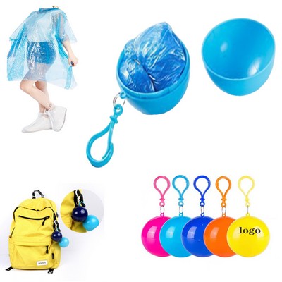 Portable Disposable Raincoat With Compressed Pocket Ball