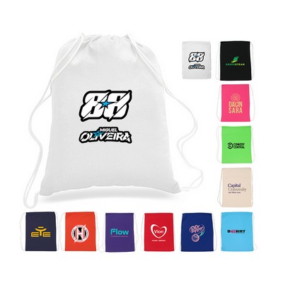 100% Cotton Canvas Drawstring Backpack