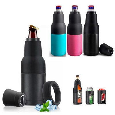 12oz. 3-in-1 Beer Can Cooler Holder w/ Built-in Opener