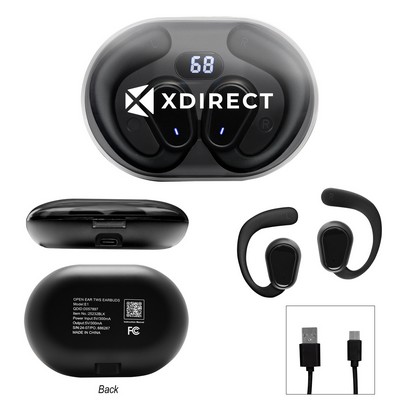 Open Ear Tws Earbuds With Charging Case