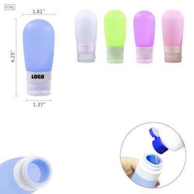 80ml Silicone Round Tube Travel Bottle