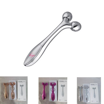 Mini Y-Shaped Face Slimming Massager with 3D Rolling Action