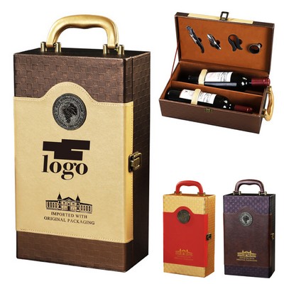 Traditional PU Leather Wine Box