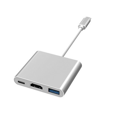 Aluminum 3 in 1 USB 3.0 Type c USB HUB