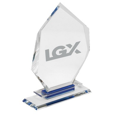 Slanted Heptagon Glass Achievement Trophy