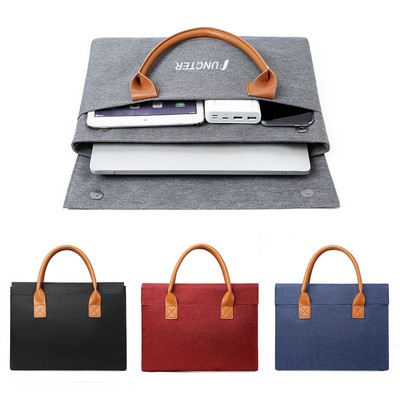 14" Water Resistant Oxford Coth Laptop Tote Bag Briefcase Laptop Sleeve With Carrying Handle