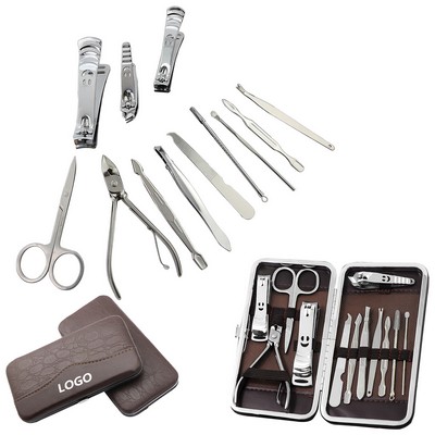 Cobble PU Leather Manicure Set
