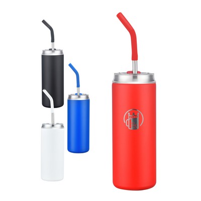 Union Printed - 20 oz Vacuum Tumbler Can w/ Straw