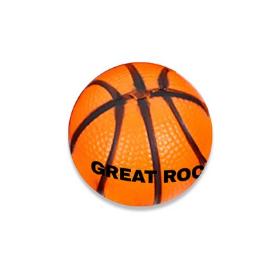1 1/2" Basketball Shape Premium PU Material Stress Ball