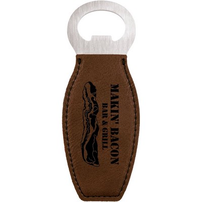 Leatherette Bottle Opener with Magnet