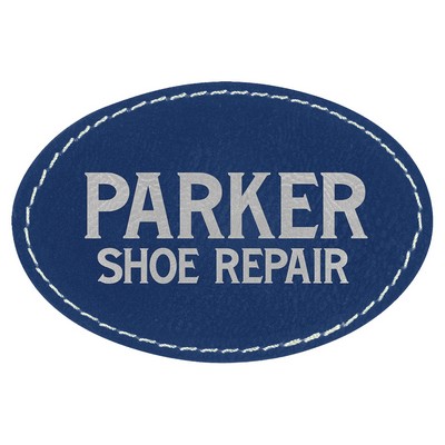 Oval Leatherette Patch with Adhesive