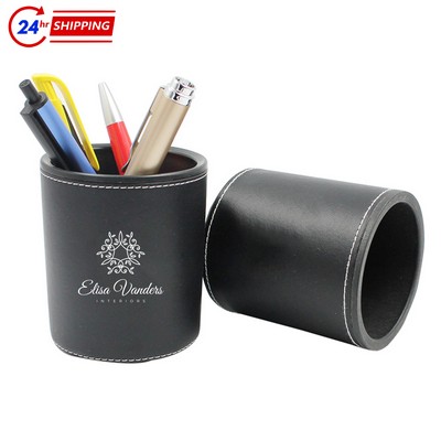 Office Leather Pen Holder
