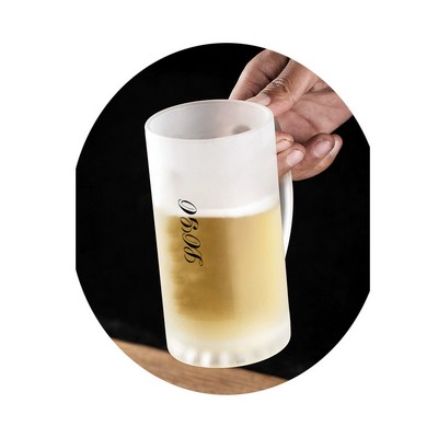 Frosted Creative Handle Glass Cup