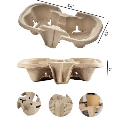 Compostable Drink Carry Trays Cup Holders