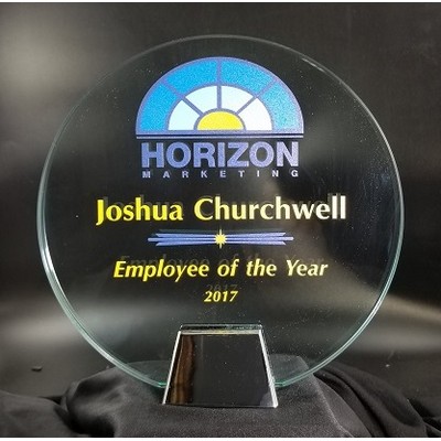 6" Jade Crystal on Chrome Stand