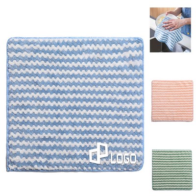 11.8 X 11.8Inch Coral Velvet Cleaning Cloth W/ Lock- Edge