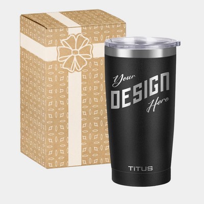 Premium 20 oz TiTUS® Double Wall Stainless Steel Insulated Tumbler Gift Box Set