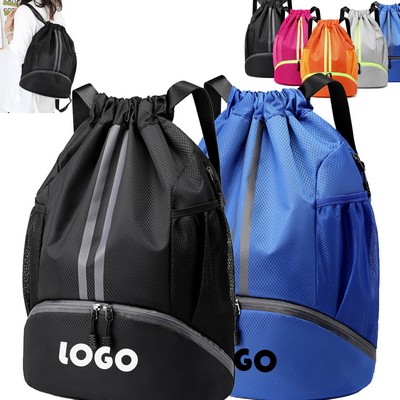 Dry Wet Separation Sports Fitness Backpack With Shoe Compartment